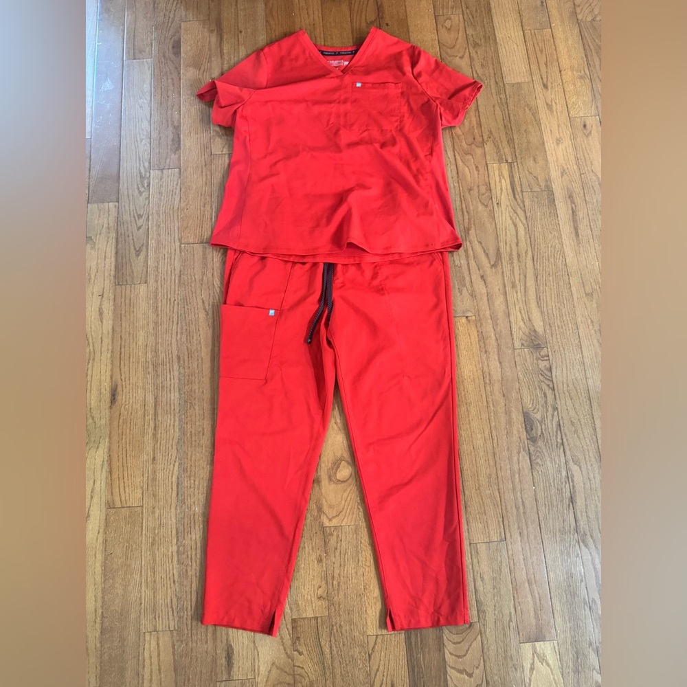 Women's Red Pants & Jumpsuit Set